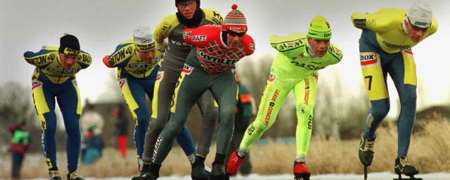 de kopgroep van de Elfstedentocht 1997