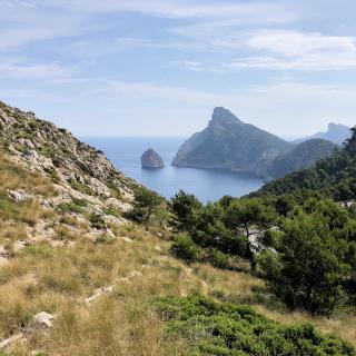 uitzicht op zee op weg naar Cap de Formentor