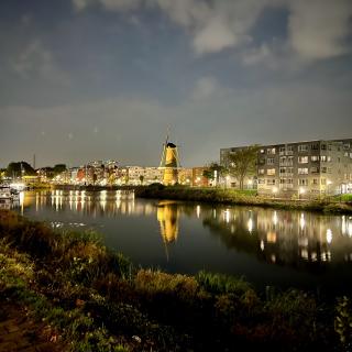 molen in het donker